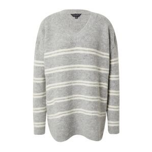 Dorothy Perkins Oversize sveter  sivá melírovaná / biela