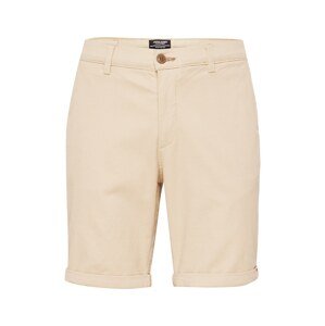 JACK & JONES Chino nohavice 'JJFury'  béžová / biela