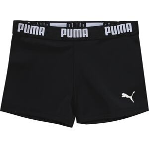 PUMA Športové plavky  čierna / biela