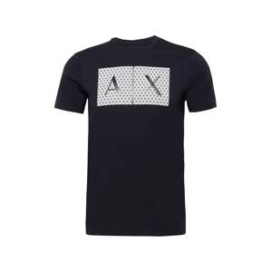 ARMANI EXCHANGE Tričko  tmavomodrá / biela