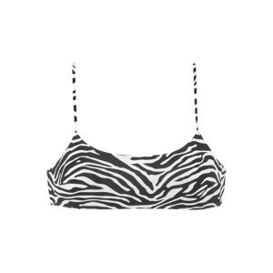 VENICE BEACH Bikinový top  čierna / biela