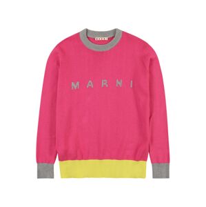 Marni Sveter  limetková / sivá melírovaná / fuksia