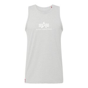 ALPHA INDUSTRIES Tričko  svetlosivá / biela