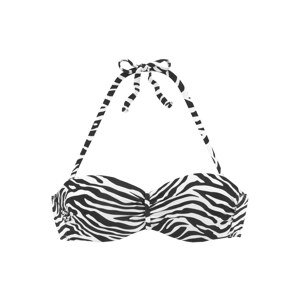 VENICE BEACH Bikinový top  čierna / biela