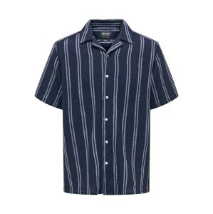 Only & Sons Košeľa 'Trev'  námornícka modrá / biela