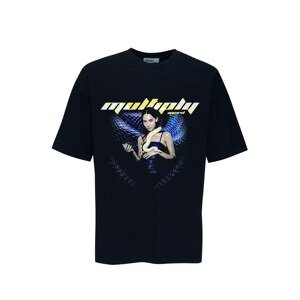 Multiply Apparel Tričko  svetlomodrá / čierna / biela