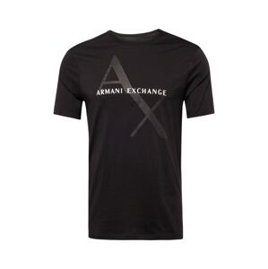 ARMANI EXCHANGE Tričko  čierna / biela