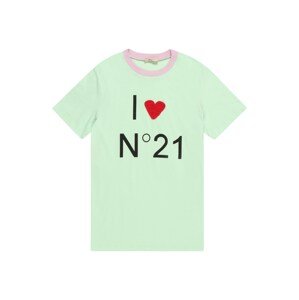 N°21 Tričko  mätová / svetloružová / červená / čierna