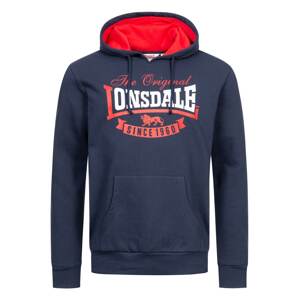 LONSDALE Mikina 'Stotfield'  námornícka modrá / svetločervená / biela