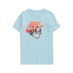Nike Sportswear Tričko  nebesky modrá / svetlomodrá / svetločervená / biela