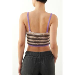 BDG Urban Outfitters Top 'New Gigi'  béžová / sivá / fialová