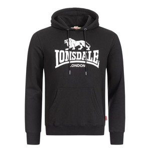 LONSDALE Mikina 'Fremington'  čierna / biela
