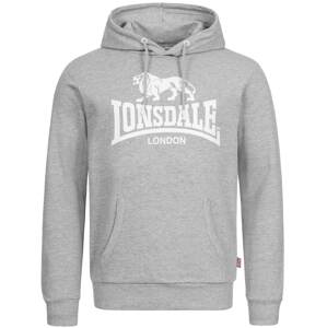 LONSDALE Mikina 'Fremington'  sivá / biela