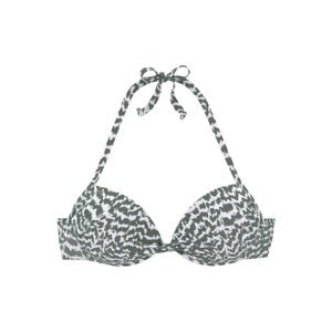 LASCANA Bikinový top  olivová / biela