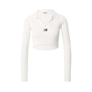 Tommy Jeans Sveter  námornícka modrá / červená / biela