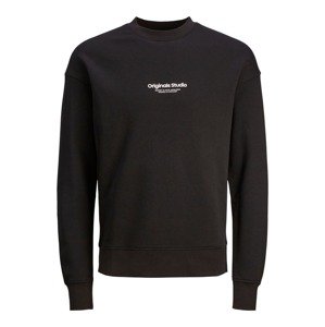 JACK & JONES Mikina 'JORVesterbro'  čierna / biela