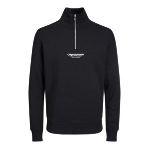JACK & JONES Mikina 'JORVesterbro'  čierna / biela