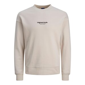 JACK & JONES Mikina 'JORVesterbro'  béžová / čierna