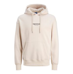 JACK & JONES Mikina 'JORVesterbro'  béžová / čierna
