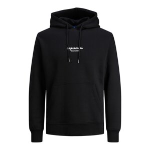 JACK & JONES Mikina 'JORVesterbro'  čierna / biela