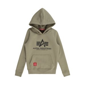 ALPHA INDUSTRIES Mikina  olivová / čierna