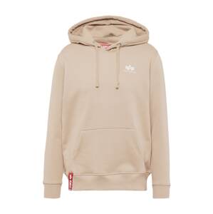 ALPHA INDUSTRIES Sveter  piesková / biela