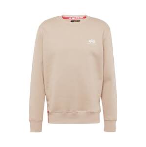 ALPHA INDUSTRIES Mikina  piesková / červená / biela