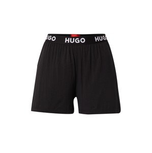 HUGO Pyžamové nohavice 'Unite'  čierna / biela