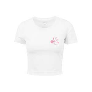 Merchcode Tričko 'Minnie Mouse Wink'  fuksia / biela