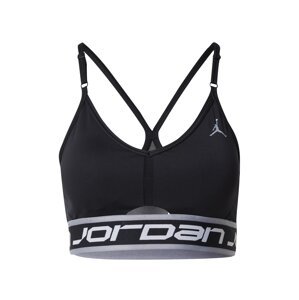 NIKE Športová podprsenka  striebornosivá / čierna