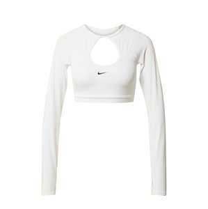 NIKE Funkčné tričko  čierna / biela