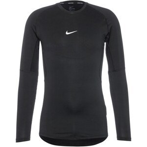 NIKE Funkčné tričko 'Pro'  čierna / biela
