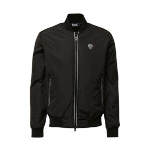EA7 Emporio Armani Prechodná bunda  čierna / šedobiela