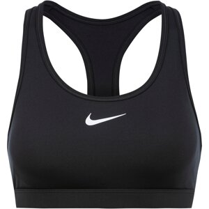 NIKE Športová podprsenka 'SWOOSH'  čierna / biela