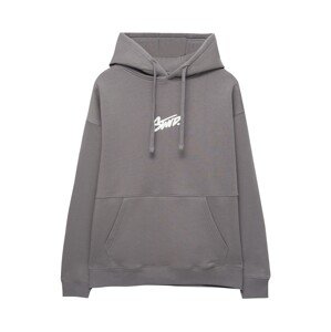 Pull&Bear Mikina  sivá / biela