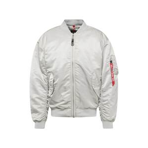ALPHA INDUSTRIES Zimná bunda  svetlosivá / červená