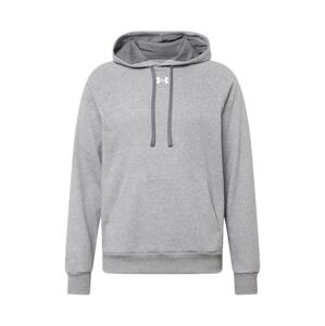 UNDER ARMOUR Športová mikina  sivá melírovaná / biela