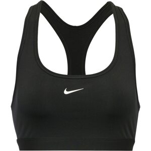NIKE Športová podprsenka 'SWOOSH'  čierna / biela