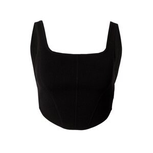 Cotton On Vyšívaný top  čierna