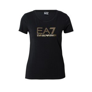 EA7 Emporio Armani Tričko  zlatá / čierna