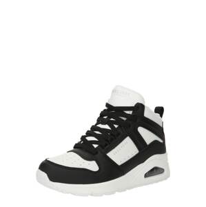 SKECHERS Členkové tenisky  čierna / biela