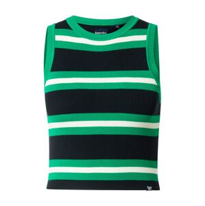 Superdry Vyšívaný top  zelená / čierna / biela