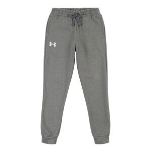 UNDER ARMOUR Športové nohavice 'Rival'  tmavosivá / biela