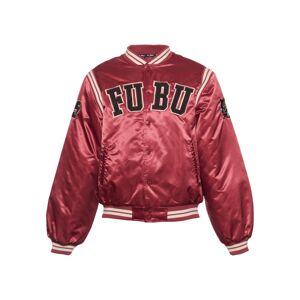 FUBU Prechodná bunda  čerešňová / čierna / biela