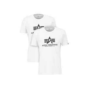 ALPHA INDUSTRIES Tričko  čierna / biela