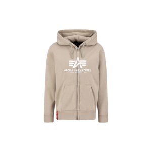 ALPHA INDUSTRIES Tepláková bunda  piesková / biela