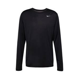 NIKE Funkčné tričko  čierna / biela