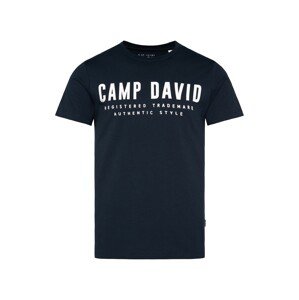 CAMP DAVID Tričko  námornícka modrá / biela
