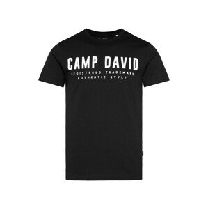 CAMP DAVID Tričko  čierna / biela