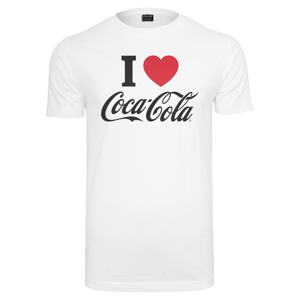 Merchcode Tričko 'Coca Cola I Love Coke'  červená / čierna / biela
